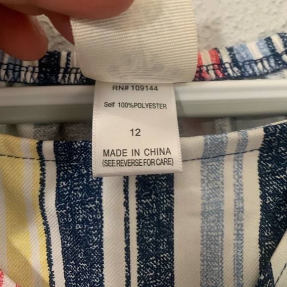 Lily Bleu Long Colorful Striped Dress Girls Size 12 - Picture 6 of 6